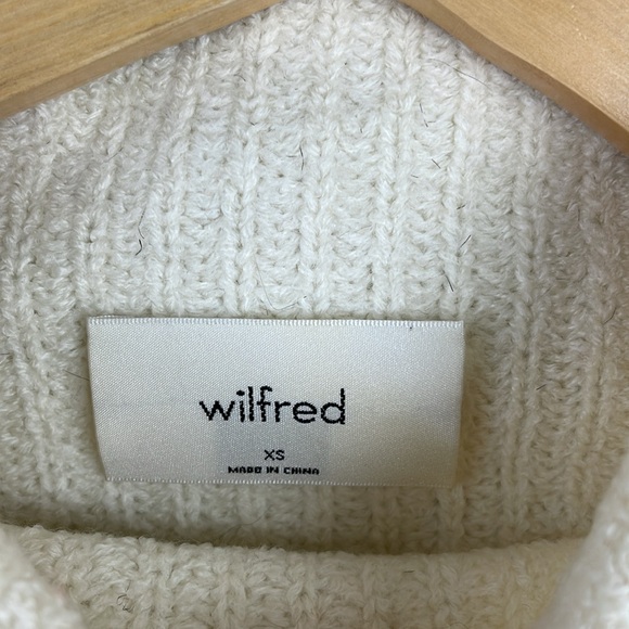Aritzia Wilfred Cozy White Cream Knit Sweater wool - Picture 2 of 11